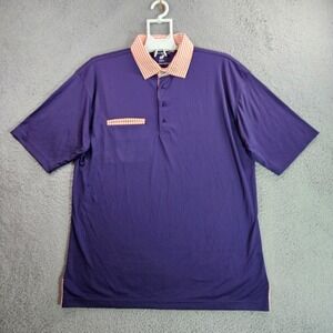 Horn Legend Polo Shirt Men Large Perofrmance Golf  Purple‎